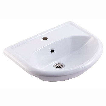 Раковина из сантехнического фарфора Onika Уют 4620008192765 56х45 накладная цвет белый 1 отверстие под смеситель