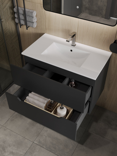 Тумба с раковиной Orange Line Li-70Tub+Ra 72х47х54 - фото 5