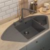 Кухонная мойка Uperwood Quartz Premium UPD-06 3910202122 100х50 цвет серый поверхность матовая