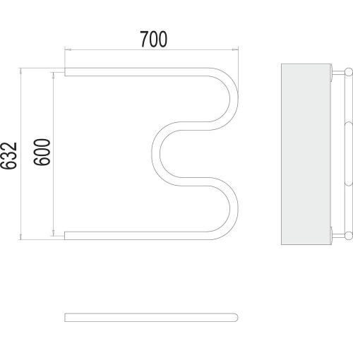 Полотенцесушитель Terminus 4620768881220 70х63 водяной хром - фото 3