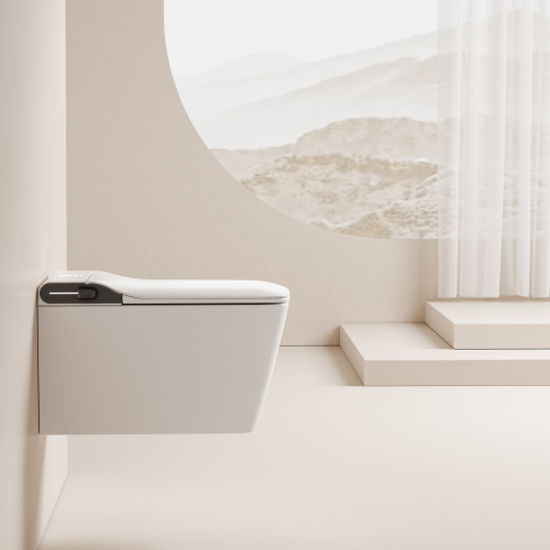 Унитаз-биде подвесной Abber Rechteck AC1215S белый с сиденьем микролифт импульсный смыв - фото 4