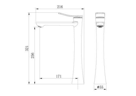 Смеситель Grossman Advans 520.K35.09.320 на раковину золото