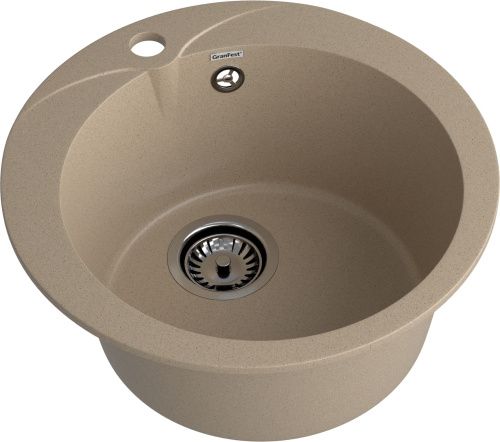 Кухонная мойка Granfest Rondo R-480 песочный 48х48 цвет бежевый поверхность матовая - фото 2
