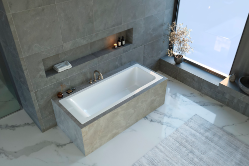 Ванна из искусственного камня Taliente Arco AR17070SS 170х70 пристенная прямоугольная с ножками - фото 5
