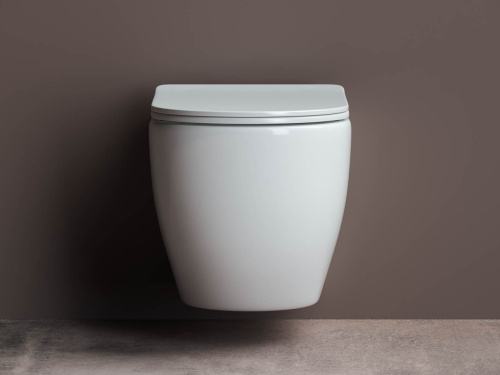 Унитаз подвесной Ceramica Nova MIA CN1805 белый с сиденьем микролифт безободковый душевой смыв - фото 5