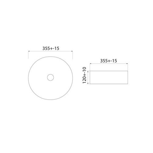 Раковина керамическая Iddis Ray RAYWS03i27 40х40 накладная цвет белый без отверстий под смеситель - фото 5