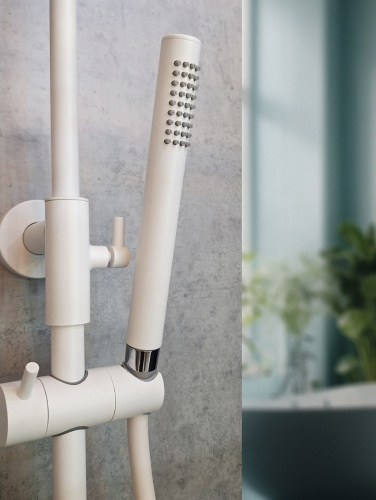 Душевая стойка AltroBagno Intento AltroBagnoIntento030424MW настенная цвет белый матовый - фото 5