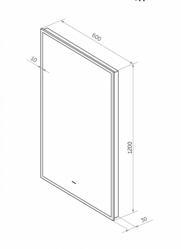 Зеркало в ванную Art&Max SORRENTO AM-Sor-600-1200-DS-F 60х120 - фото 2