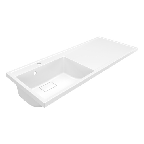 Раковина из литьевого мрамора Uperwood Magenta 2490000012 110х50 над стиральной машиной цвет белый - фото 4