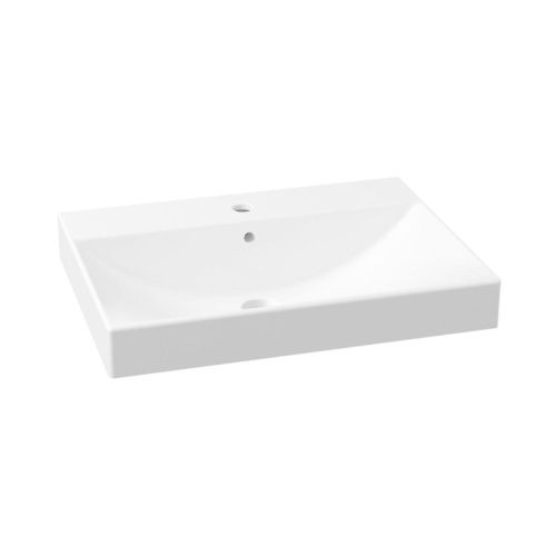 Раковина из сантехнического фарфора Lavinia Boho Bathroom Sink 33311012 60х50 встраиваемая цвет белый 1 отверстие под смеситель - фото 3