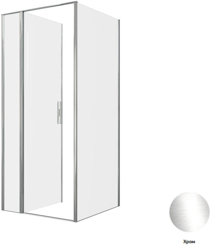 Душевой уголок Allen Brau Priority 3.31025.00 + 3.31043.00 90х90 стекло прозрачное профиль хром глянцевый без поддона - фото 4