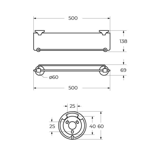 Полка в ванную комнату Art&Max BOHEMIA AM-E-4282-Do - фото 2