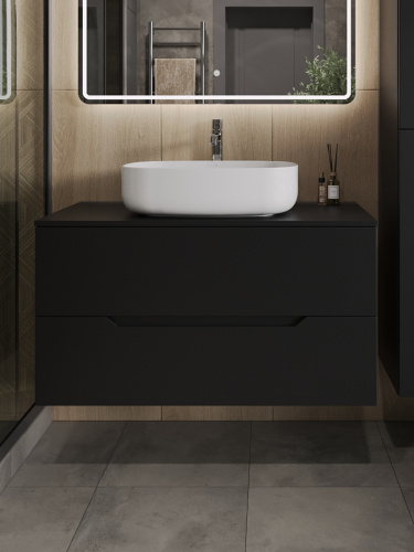 Тумба с раковиной Orange Line Li-100TubMDF+B07-540W 101х46х69 - фото 3