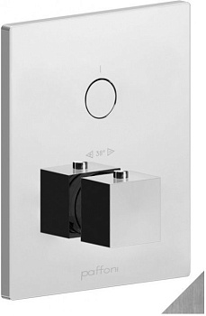 Смеситель для душа Paffoni Compact Box CPT513ST встраиваемый в стену сталь с термостатом