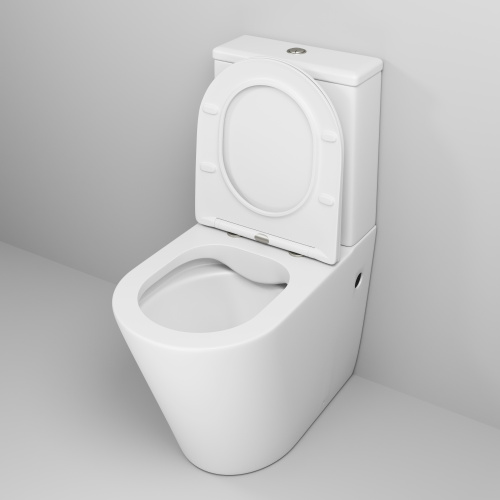Унитаз напольный с бачком Grossman Color GR-4480MS белый матовый с сиденьем микролифт безободковый каскадный смыв - фото 4