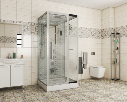 Душевая кабина Niagara Luxe 7714W 100х90 прямоугольная с крышей ориентация универсальная - фото 2