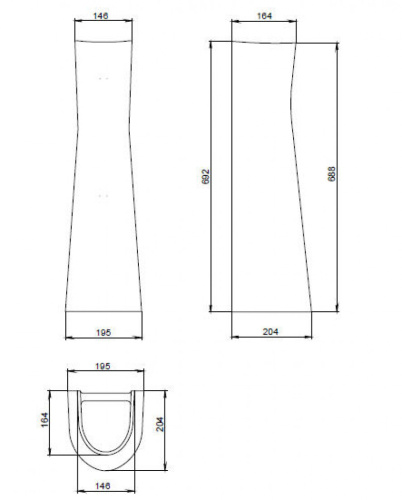 Пьедестал для раковины Santeri Соната 136012S0000B0 - фото 5