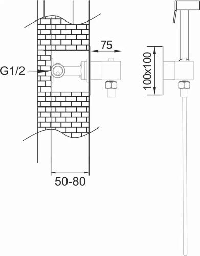 Гигиенический душ со смесителем Rose R965 хром - фото 3