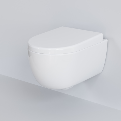 Унитаз подвесной Ambassador Abner 103T20001R-102T20001 белый глянцевый с сиденьем микролифт - фото 5