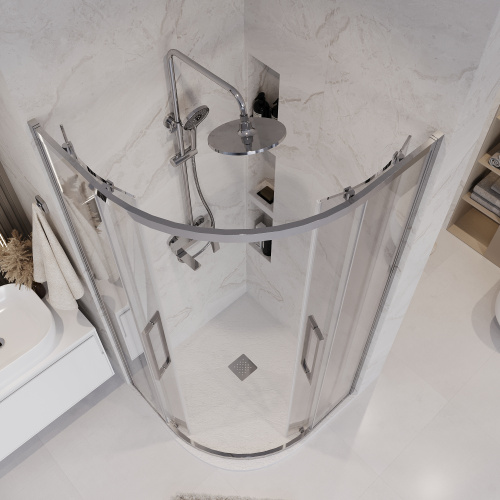 Душевой уголок Grossman Cosmo 301.K33.02.9090.10.00 90х90 стекло прозрачное профиль хром глянцевый без поддона - фото 3