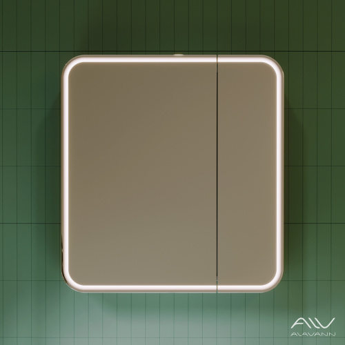 Зеркало-шкаф Alavann Lana ALV0281002 80х15х80 подвесной цвет белый - фото 3