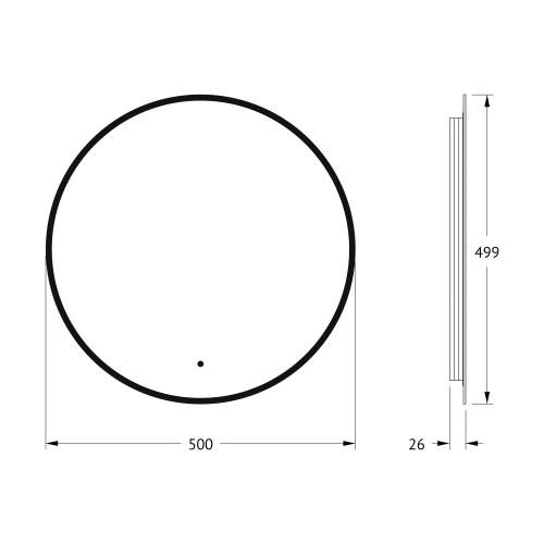 Зеркало в ванную Defesto AURA DF 2992R 50х50 - фото 2