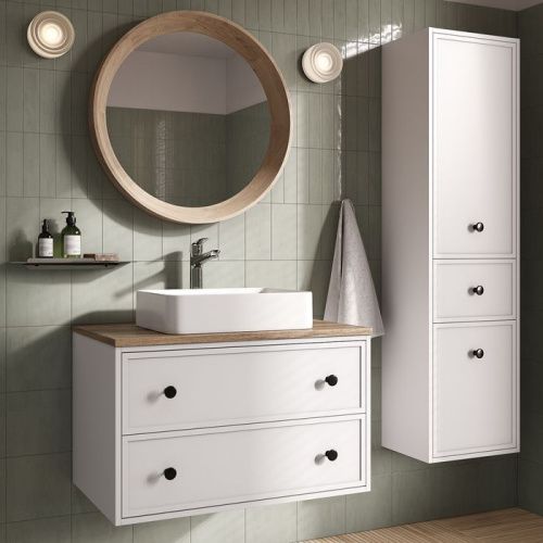 Шкаф-пенал IDDIS Torr TOR40W0i97 40х30х150 подвесной цвет белый - фото 4