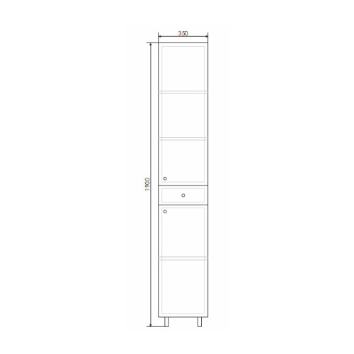 Шкаф-пенал Comforty Сочи 00004136987CF 35х32х190 подвесной цвет белый - фото 2