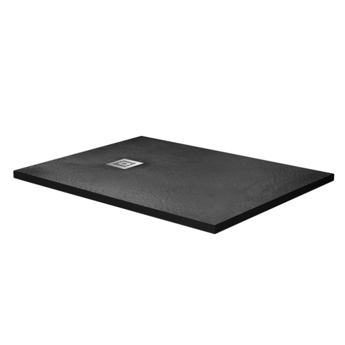 Душевой поддон BelBagno UNO TRAY-MR-UNO-AH-120/90-35-NERO-CR 120х90 искусственный мрамор чёрный матовый - фото 2