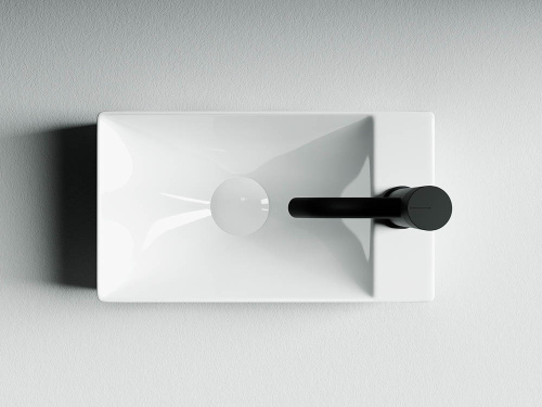 Раковина из сантехнического фарфора Ceramica Nova ELEMENT CN5007 38х22 подвесная цвет белый 1 отверстие под смеситель - фото 5