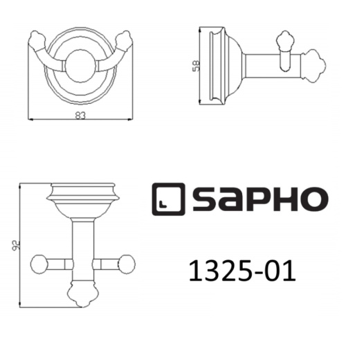 Крючок Sapho ASTOR 1325-01 - фото 3