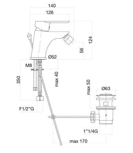 Смеситель Fiore 81BX8130 на биде хром/черный - фото 3