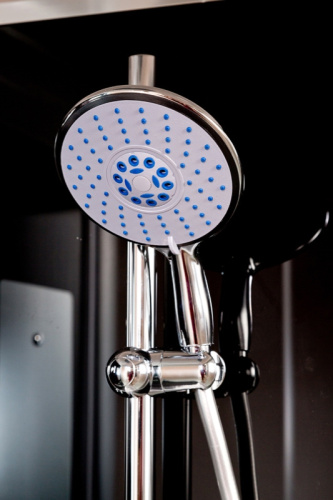 Душевая кабина AvaCan B10SLEDBLACK 100х100 четверть круга с крышей ориентация универсальная - фото 4