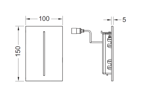 Панель смыва сенсорная Tece TECEfilo 9242051 цвет белый - фото 2