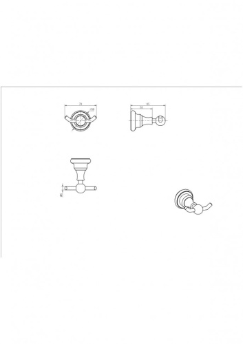 Крючок CeramaLux Elegance 95801 - фото 2