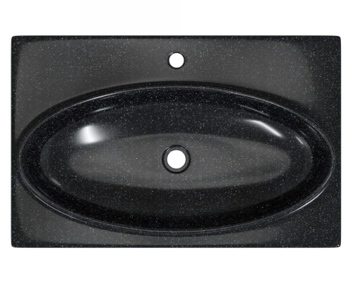 Раковина из искусственного камня СанТа 900144 70х45 подвесная цвет млечный путь - фото 3