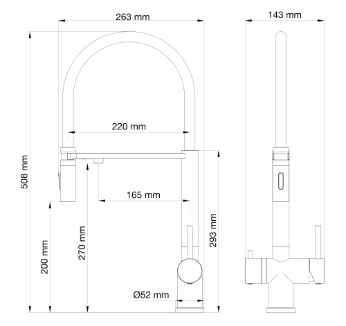 Смеситель для кухни Wonzon & Woghand WW-88458009-BGM на мойку графит - фото 2