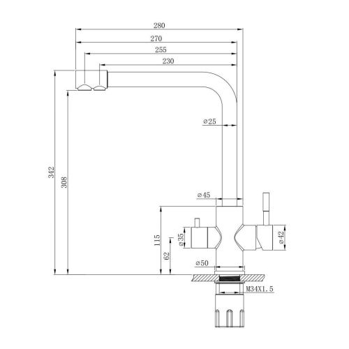 Смеситель для кухни WesnaArt Eko EKO05-151Black на мойку черный - фото 2