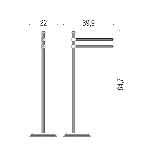Стойка с аксессуарами для ванной Colombo Hermitage B3338.HPS - фото 2