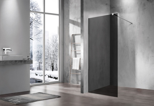 Душевая перегородка Vincea Walk in VSW-1H110CG 110х200 стекло тонированное профиль хром глянцевый - фото 2