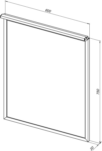 Зеркало в ванную Allen Brau Priority 1.31013.BB 60х75 цвет черный - фото 5