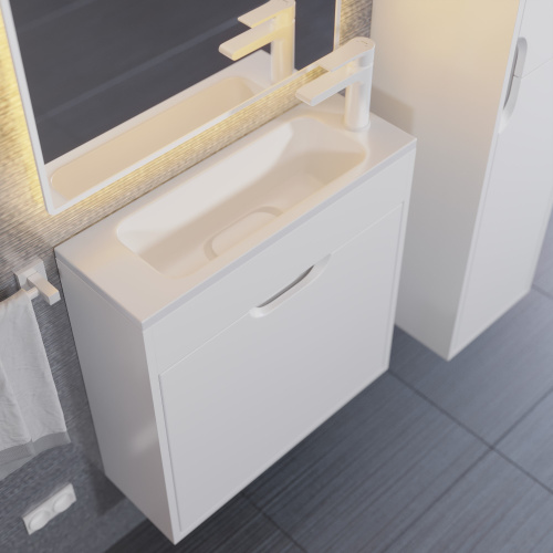 Тумба с раковиной Uperwood UPD Modul 393020546 60х21х62 цвет белый матовый - фото 5