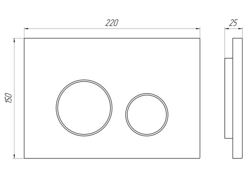 Клавиша смыва механическая Bas ИУ00004 цвет черный матовый - фото 2