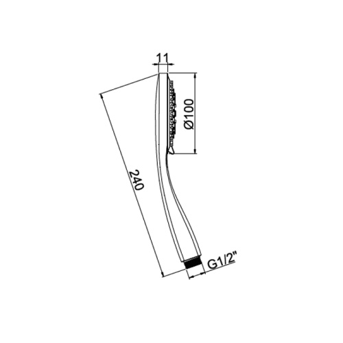 Душевая лейка Almar E082051.NB круглая - фото 2