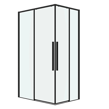 Душевой уголок Grossman Galaxy 300.K33.01.9070.21.00 90х70 стекло прозрачное профиль черный матовый без поддона