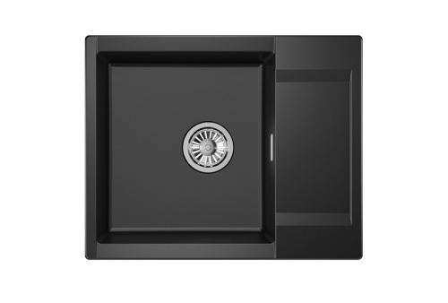 Кухонная мойка Granula 6202, ТУРМАЛИН 62х50 цвет черный поверхность матовая - фото 2