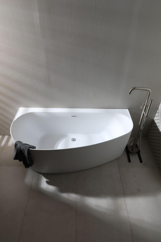 Ванна акриловая Allen Brau Priority 2.31005.20B 160х78 пристенная асимметричная с ножками - фото 5