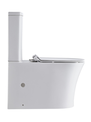 Унитаз напольный с бачком Orange C07-050W белый с сиденьем микролифт безободковый смыв торнадо - фото 3