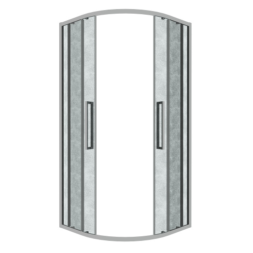 Душевой уголок Grossman Cosmo 301.K33.02.1010.10.02 100х100 стекло текстурное профиль хром глянцевый без поддона - фото 2