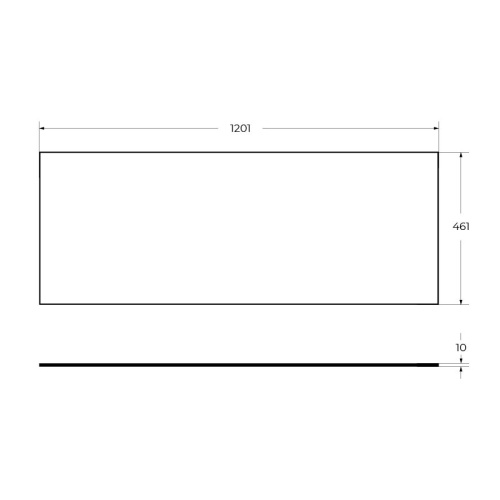 Столешница Cezares CADRO CADRO-120-HPL-NRM 120х46 подвесная цвет черный - фото 2